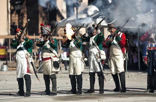 Representation of the Battle of Bailen, Bailen,  Jaen province, Andalusia, Spain