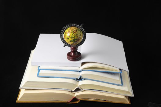 Empty Classic Book Isolated over a Black Background