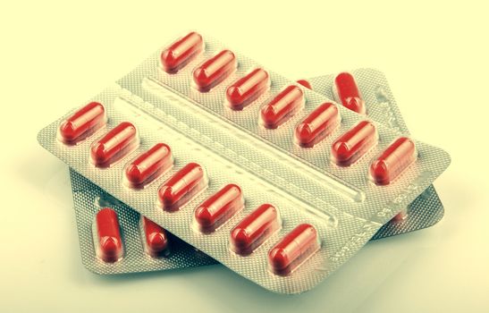 Packs Of Pills Isolated