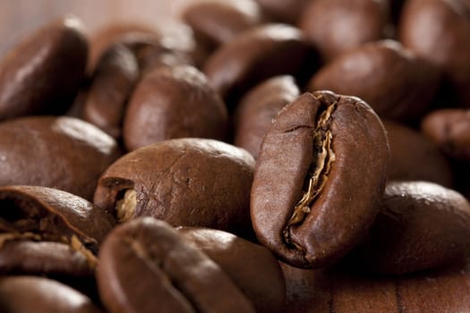 roasted coffee beans can be used for a background 