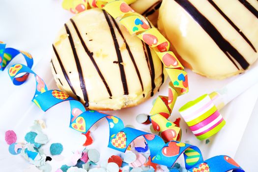 donuts with sugar and chocolate