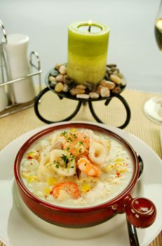Delicious thick and creamy seafood chowder with a variety of seafood.