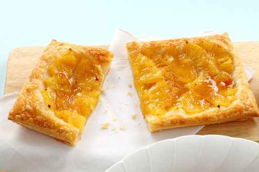 Delicious spiced pineapple galette ready to serve.