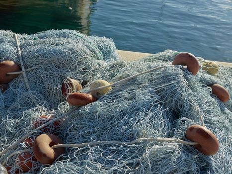 Blue fishing nets 