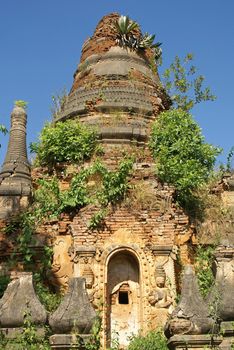 Pagoda Ruins of Indein, Inle Lake, Myanmar