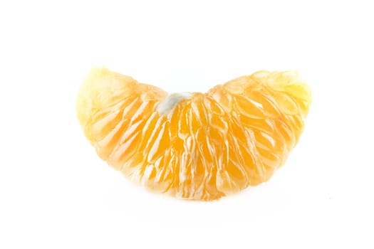 fresh mandarin with leaf isolated on white (with clipping work path)