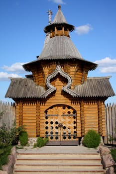 Wooden gates to a village