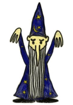 Drawing of the magician - sorcerer