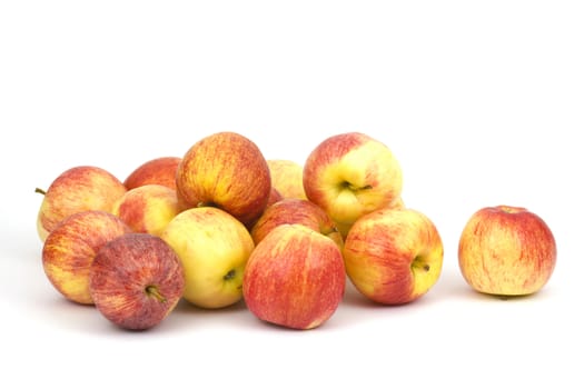 fresh apples on white background
