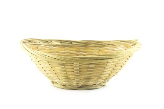 straw plate on a white background (with clipping work path)