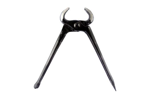 black tongs isolated on white background (with clipping work path)