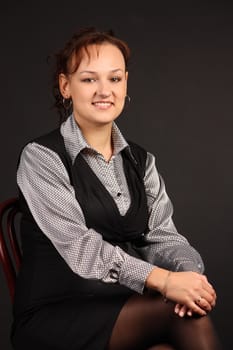 Classic studio portrait of a girl