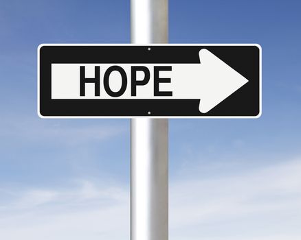 A modified one way sign on Hope