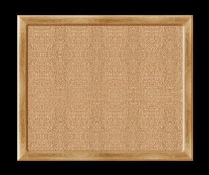 Blank Cork board with wooden frame (with clipping work path)