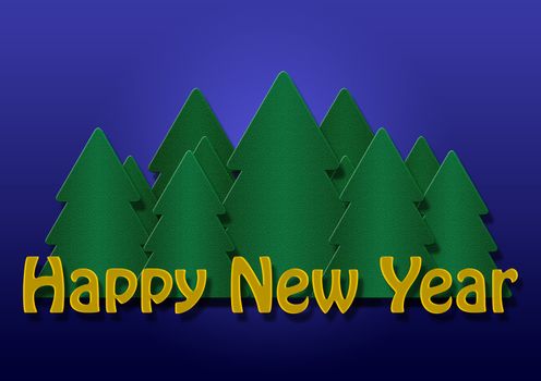 New year background with pine tree. Christmas decoration pattern.