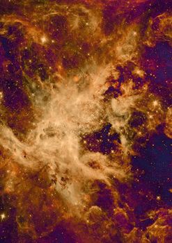Far being shone nebula and star field against space. "Elements of this image furnished by NASA".