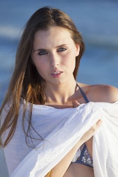 beautiful woman on the beach