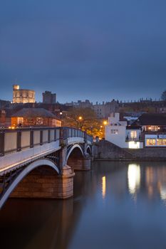 The bridge from Eton to Windsor facing Windsor Castle