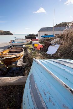 Idyllic Lulworth Cove famouse UK landmark coastline