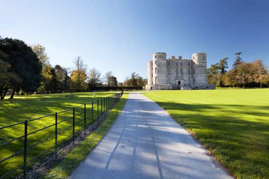 The Landmark attraction Lulworth Castle in rural Dorset England