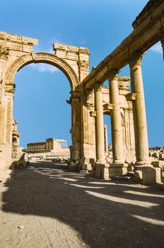 Ancient Roman time town in Palmyra, Syria