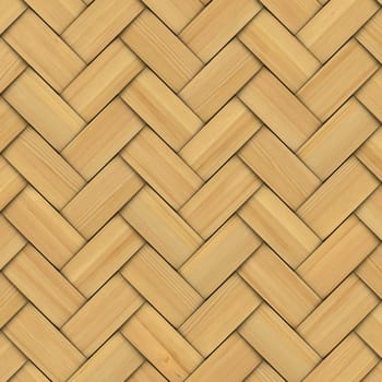 Abstract decorative wooden textured basket weaving. 3D image