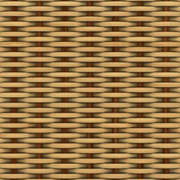 Abstract decorative wooden textured basket weaving. 3D image