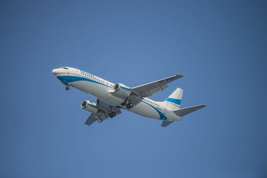 Enter air, Boeing 737-4q8, Poland. The pictures of the planes are shot very close an airport just before landing. September 2013.