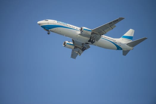 Enter air, Boeing 737-4q8, Poland. The pictures of the planes are shot very close an airport just before landing. September 2013.