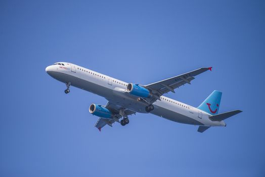 Tui Russia, Metrojet, Airbus a321-231. The pictures of the planes are shot very close an airport just before landing. September 2013.