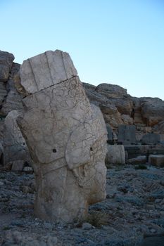 sun light on monument of god in nemrut adiyaman