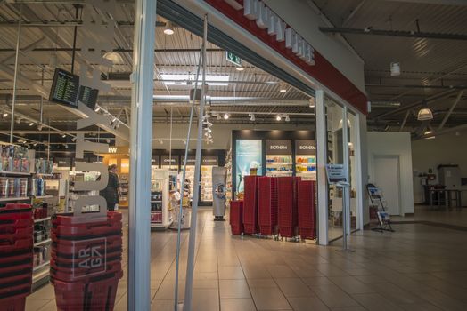 Duty free shop. Image is shot at Moss Airport Rygge, Norway. September 2013.