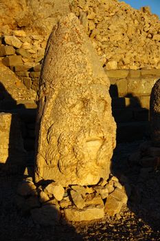 sun light on monument of god in nemrut adiyaman