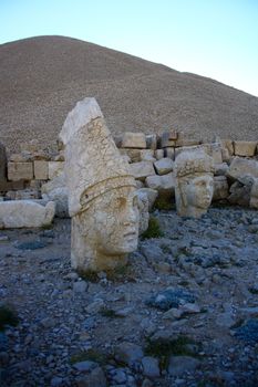 sun light on monument of god in nemrut adiyaman