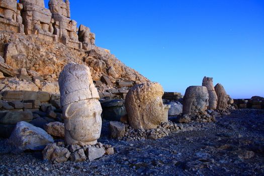 sun light on monument of god in nemrut adiyaman