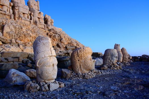 sun light on monument of god in nemrut adiyaman