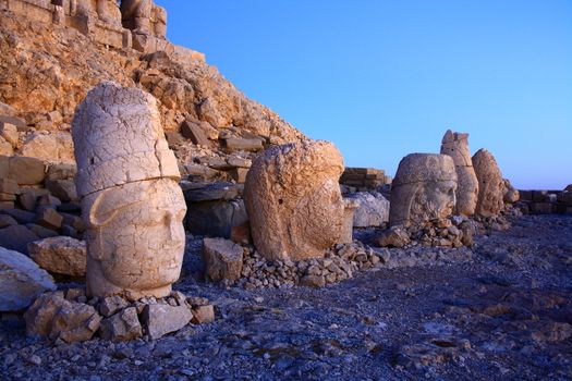 sun light on monument of god in nemrut adiyaman