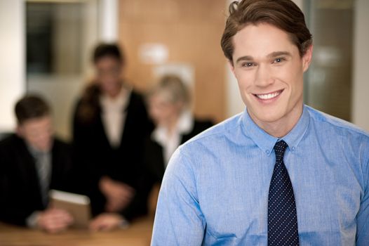 Conceptual image of a business team, indoors