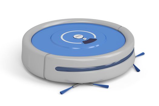 Robot vacuum cleaner, 3d rendered image