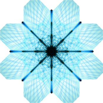 computer generated seamless kaleidoscope flower pattern illustration