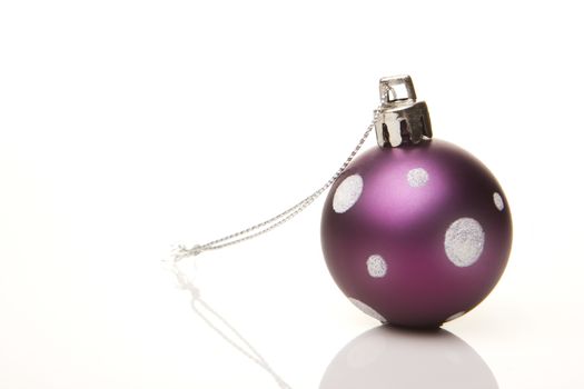 pink christmas bauble with pattern 