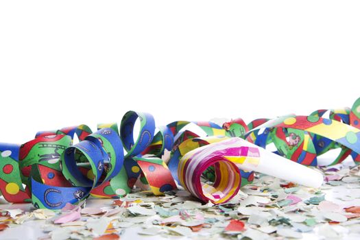 streamers and confetti as decoration