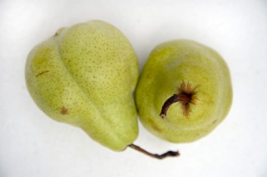Fresh pears isolated on a kitchen bench