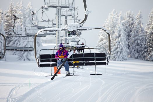 Chairlift on a ski resort