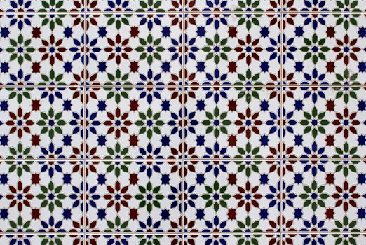 "Azulejo" Portuguese traditional painted art tile texture
