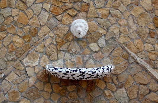 Plaza del Mosquit (Fountain detail). Calpe, Costa Blanca, Spain 