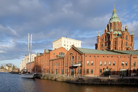 Helsinki at sunset. Finland.