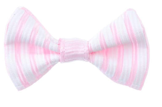 Fabric bow isolated on white background.