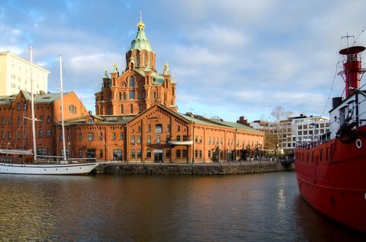 Helsinki at sunset. Finland.