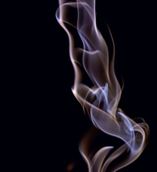 Studio shot of Smoke image on black background.